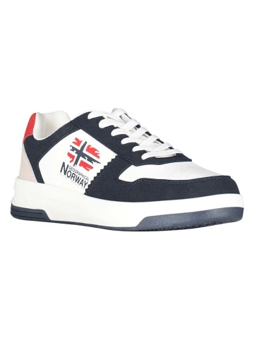 Geographical Norway Sneakers "Orty" in Weiß/ Dunkelblau