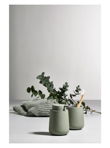 Zone Denmark 2er-Set: Zahnputzbecher "Nova" in Grün - (H)10 x Ø 8 cm