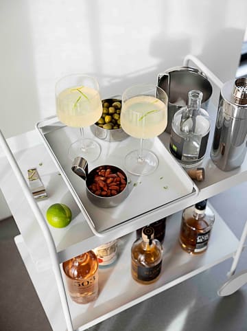 Zone Denmark Wózek barowy w kolorze białym - 60,5 x 66,4 x 40,5 cm