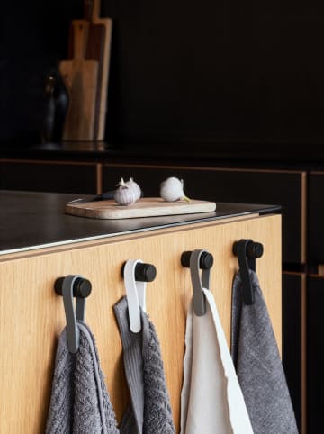 Zone Denmark Uchwyty (2 szt.) "Loop" w kolorze jasnoszarym na ręczniki - dł. 9 cm