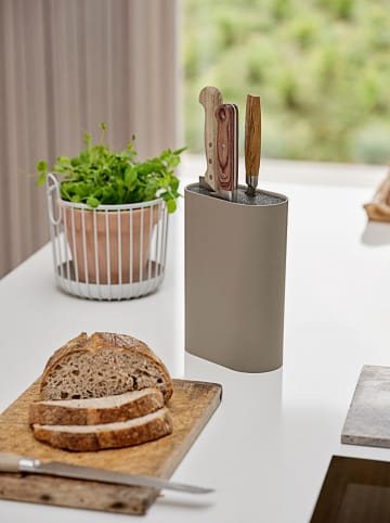 Zone Denmark Messerblock "Singles" in Taupe - (B)17 x (H)24 x (T)9 cm