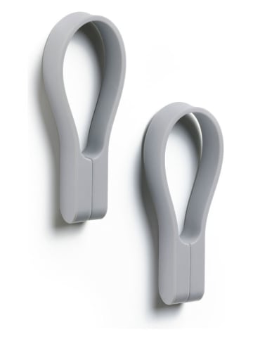 Zone Denmark 2-delige set: handdoekhouders grijs