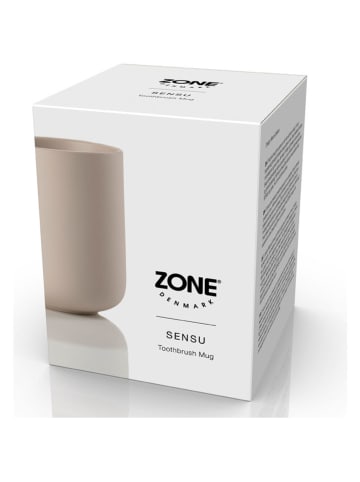 Zone Denmark Tandenborstelbeker "Sensu Sand" beige - (H)9 cm x Ø 6,5 cm