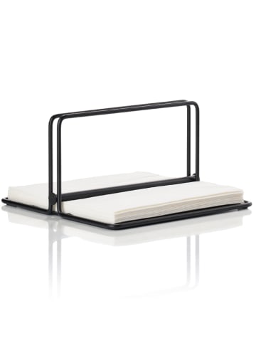 Zone Denmark Serviettenhalter "Singles" in Schwarz - (B)22,5 x (H)11,3 x (T)22,5 cm