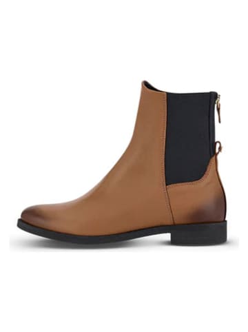 Hey Marly Leder-Chelsea-Boots in Hellbraun