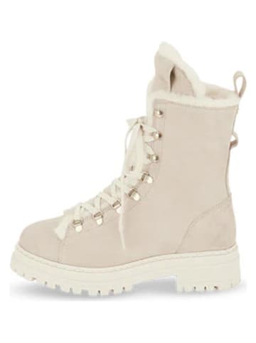 Hey Marly Leder-Boots in Creme
