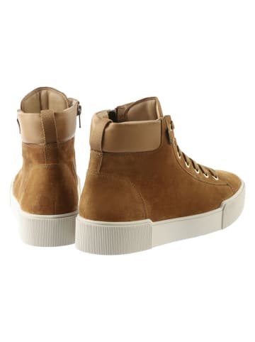 Högl Skórzane botki w kolorze jasnobrązowym