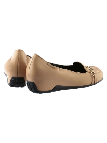 Högl Leren sleehak slippers lichtbruin