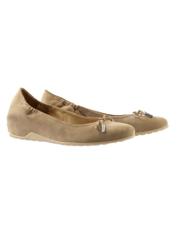 Högl Leren sleehakballerina's taupe