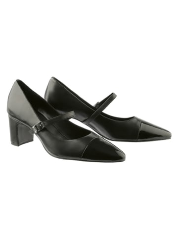 Högl Skórzane czółenka w kolorze czarnym z paskiem