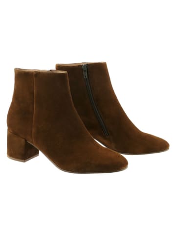 Högl Skórzane botki w kolorze khaki