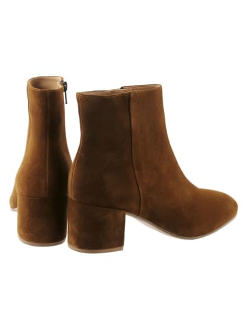 Högl Skórzane botki w kolorze khaki