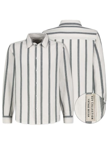 Eight2Nine Hemd in Weiß/ Grau