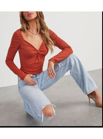 Milan Kiss Longsleeve in Rotbraun