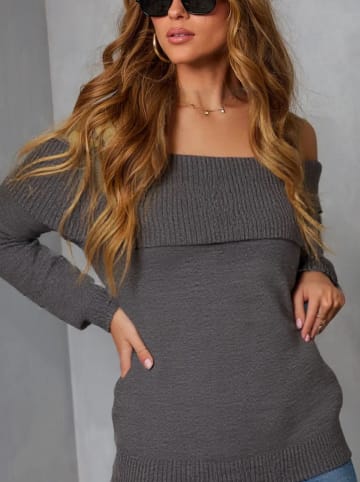 Milan Kiss Sweter w kolorze szarym