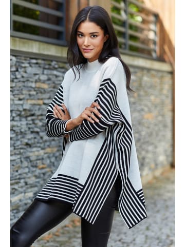 Milan Kiss Poncho in Creme/ Schwarz