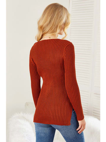 Milan Kiss Pullover in Rostrot