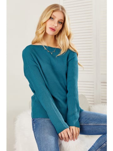 Milan Kiss Sweter w kolorze morskim