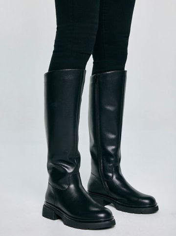 BIG STAR Skórzane kozaki w kolorze czarnym