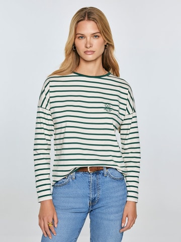 BIG STAR Longsleeve "Alerra" in Creme/ Grün