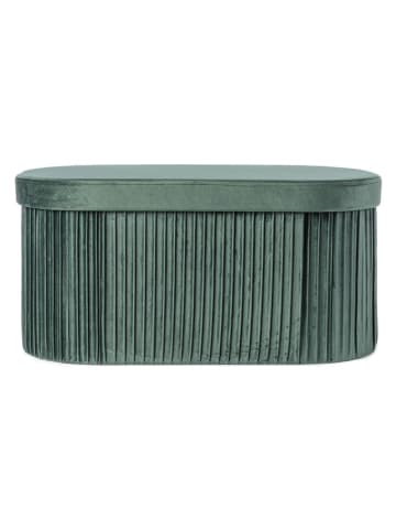 Bizzotto Pouf "Jocelyn" in Grün - (B)76 x (H)38 x (T)38 cm