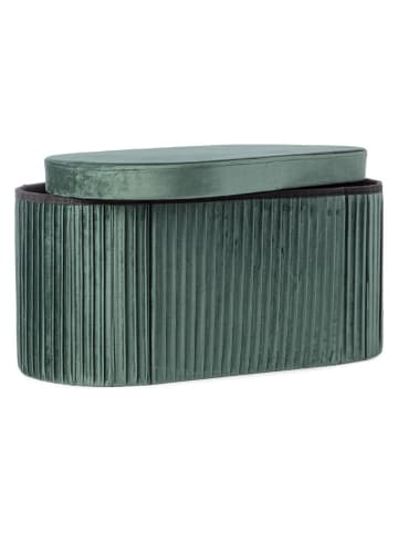 Bizzotto Pouf "Jocelyn" in Grün - (B)76 x (H)38 x (T)38 cm