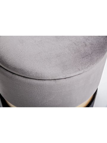 Bizzotto 2er-Set: Aufbewahrungshocker ''Polina'' in Grau/ Schwarz