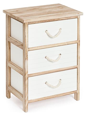 Bizzotto Kommode "Yvette" in Beige/ Weiß - (B)40 x (H)58 x (T)29 cm