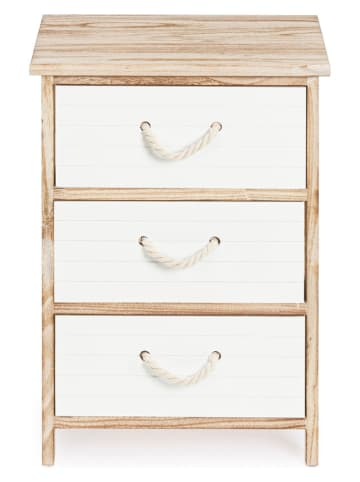 Bizzotto Komoda "Yvette" w kolorze beżowo-białym - 40 x 58 x 29 cm