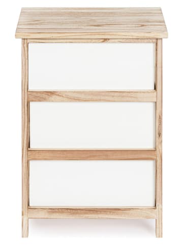 Bizzotto Komoda "Yvette" w kolorze beżowo-białym - 40 x 58 x 29 cm