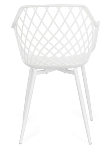 Bizzotto Stuhl "Optik" in Weiß - (B)58 x (H)85,5 x (T)54 cm