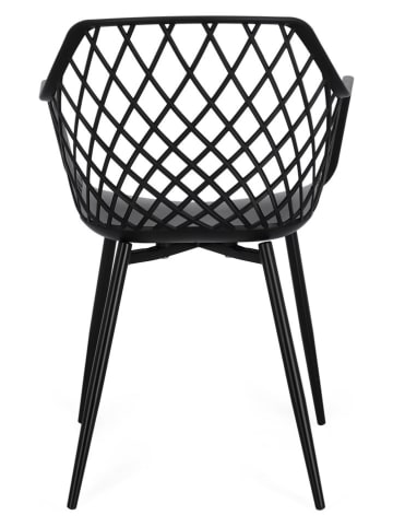 Bizzotto Stuhl "Optik" in Schwarz - (B)58 x (H)85,5 x (T)54 cm