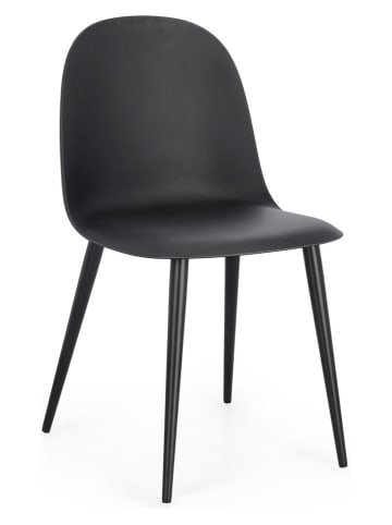 Bizzotto Stoel "Ella" zwart - (B)45 x (H)81 x (D)52 cm