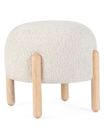 Bizzotto Hocker "Dayla" w kolorze kremowym - wys. 38 x Ø 45 cm