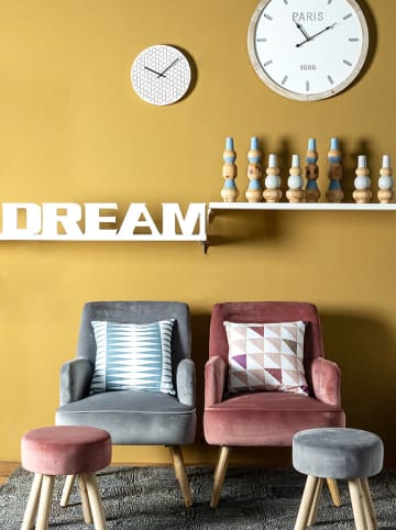 Bizzotto Hocker ''Adeline'' in Beige/ Grau - (H)38 x Ø 34 cm