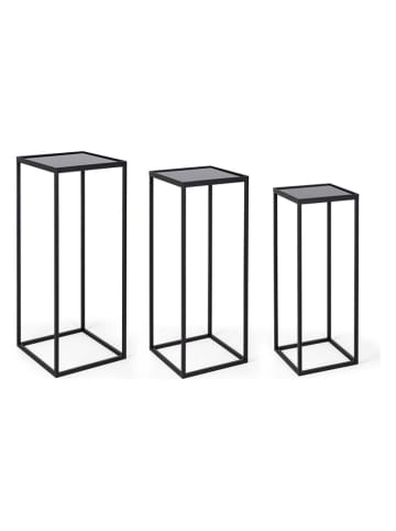 Bizzotto Stoliki (3 szt.) "Nucleos" w kolorze czarnym