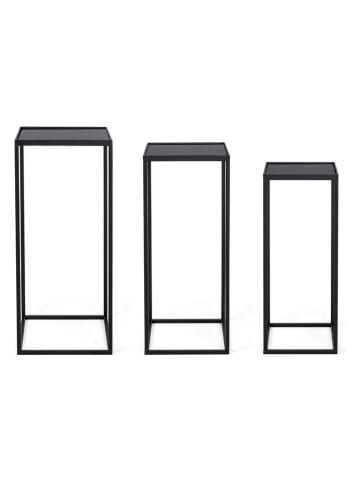 Bizzotto Stoliki (3 szt.) "Nucleos" w kolorze czarnym