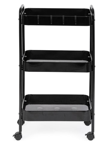 Bizzotto Standregal "Leiky" in Schwarz - (B)41 x (H)77 x (T)29,5 cm