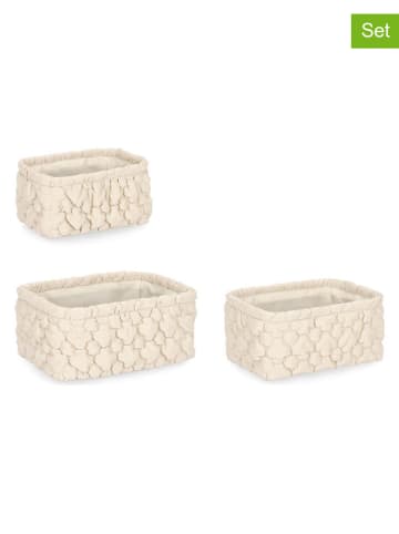 Bizzotto 3-delige set: opbergboxen "Yuna" crème