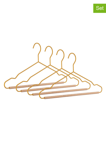 Bizzotto Wieszaki (4 szt.) w kolorze musztardowo-beżowym na ubrania - 41,5 x 20 cm