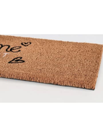 Bizzotto Kokos-Fußmatte "Viviane" in Hellbraun/ Schwarz - (L)75 x (B)25 cm