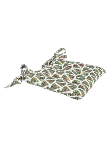 Bizzotto Stoelkussen "Xmas" wit/groen - (L)40 x (B)40 cm