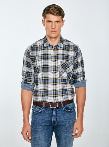 BIG STAR Hemd - Regular fit - in Blau/ Creme