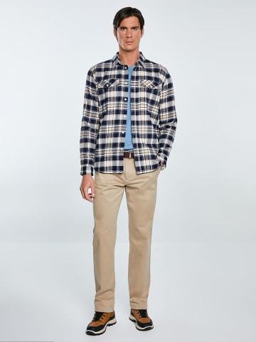 BIG STAR Koszula - Regular fit - w kolorze granatowo-kremowym