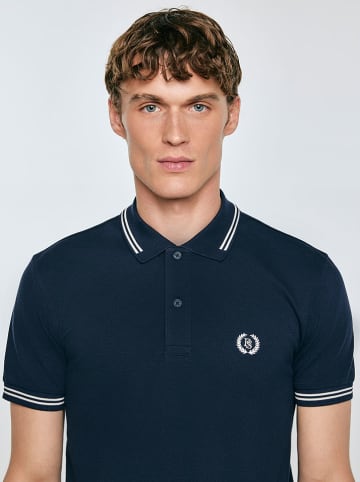 BIG STAR Koszulka polo "Poller" w kolorze granatowym