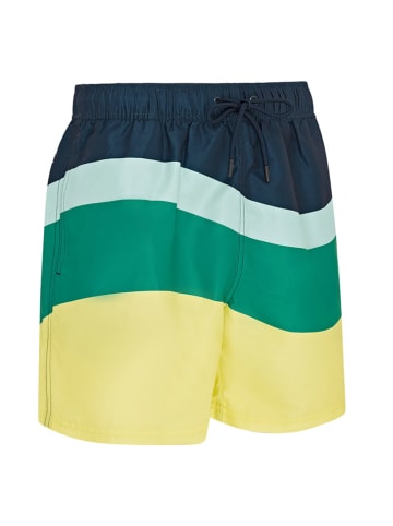 LEE Underwear Badeshorts "Harlequin" in Dunkelblau/ Grün/ Gelb