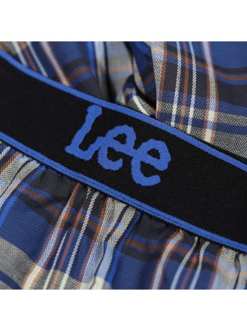 LEE Underwear Pyjama-Hose "Yukon" in Blau/ Grau