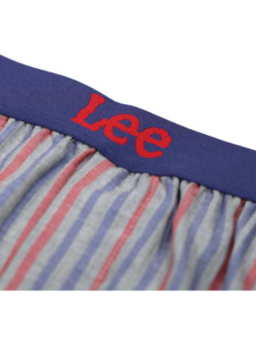 LEE Underwear Pyjama-Hose "Hudson" in Blau/ Grau