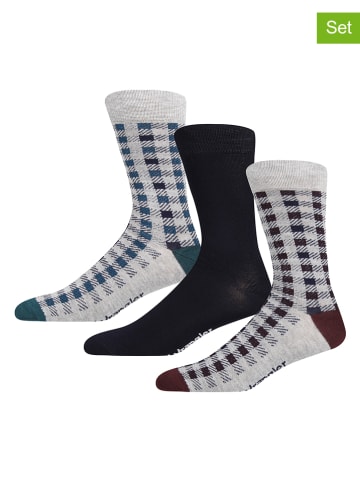 Wrangler Skarpety (3 pary) "Ferrier" w kolorze czarno-szarym