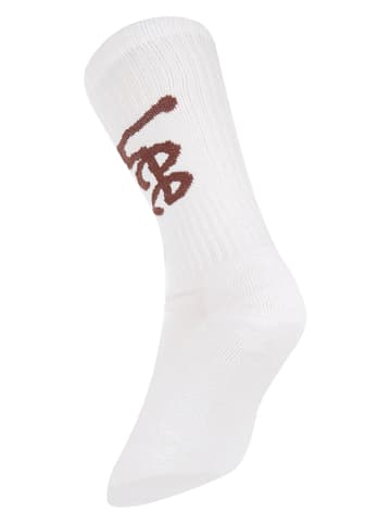 LEE Underwear 3er-Set: Sportsocken "Lough" in Weiß/ Orange/ Dunkelblau